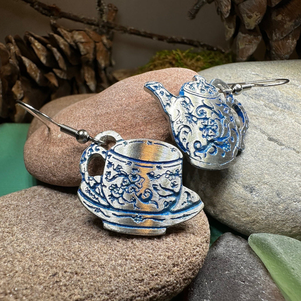 Old Fashioned Teapot & Cup Earrings for Women
