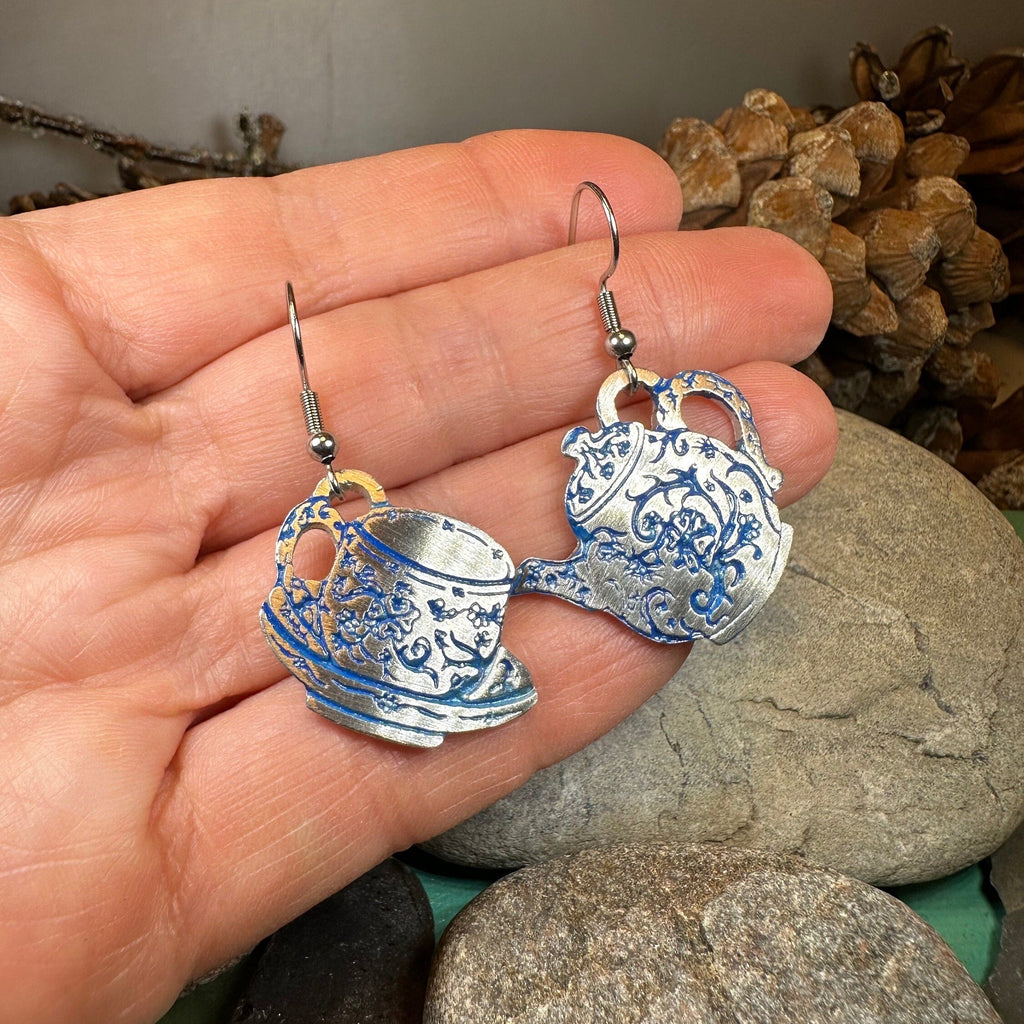 Old Fashioned Teapot & Cup Earrings for Women