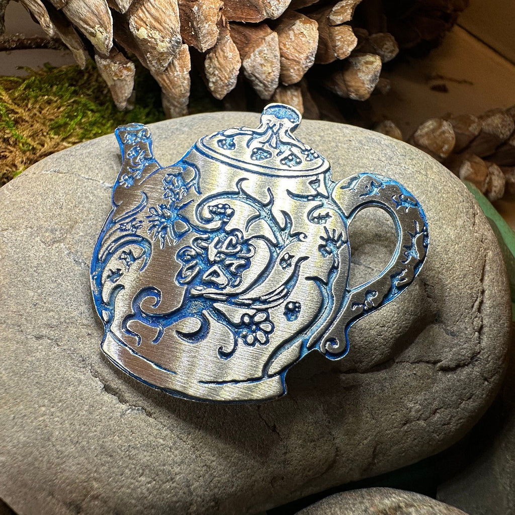 Handmade Old Fashioned Teapot Brooch for Women