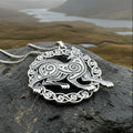 Pictish Celtic Dog Necklace in Sterling Silver