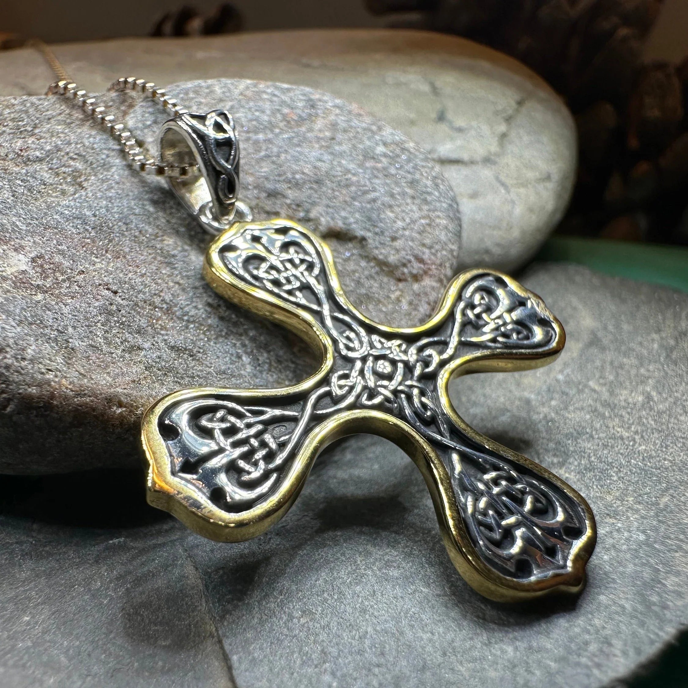 Alfred Celtic Cross Necklace in Sterling Silver