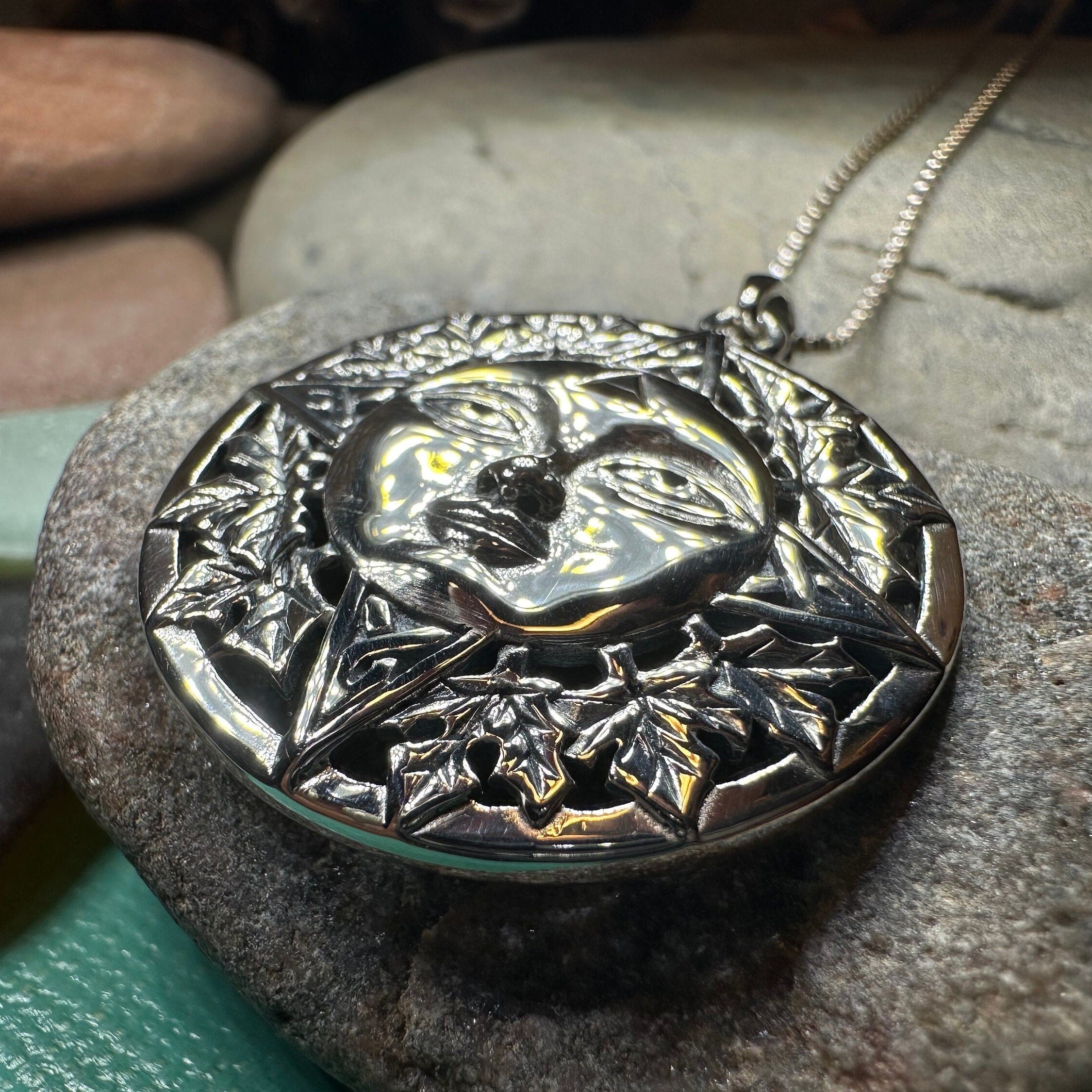 Autumn Celtic Sun Necklace with Garnet Gemstone