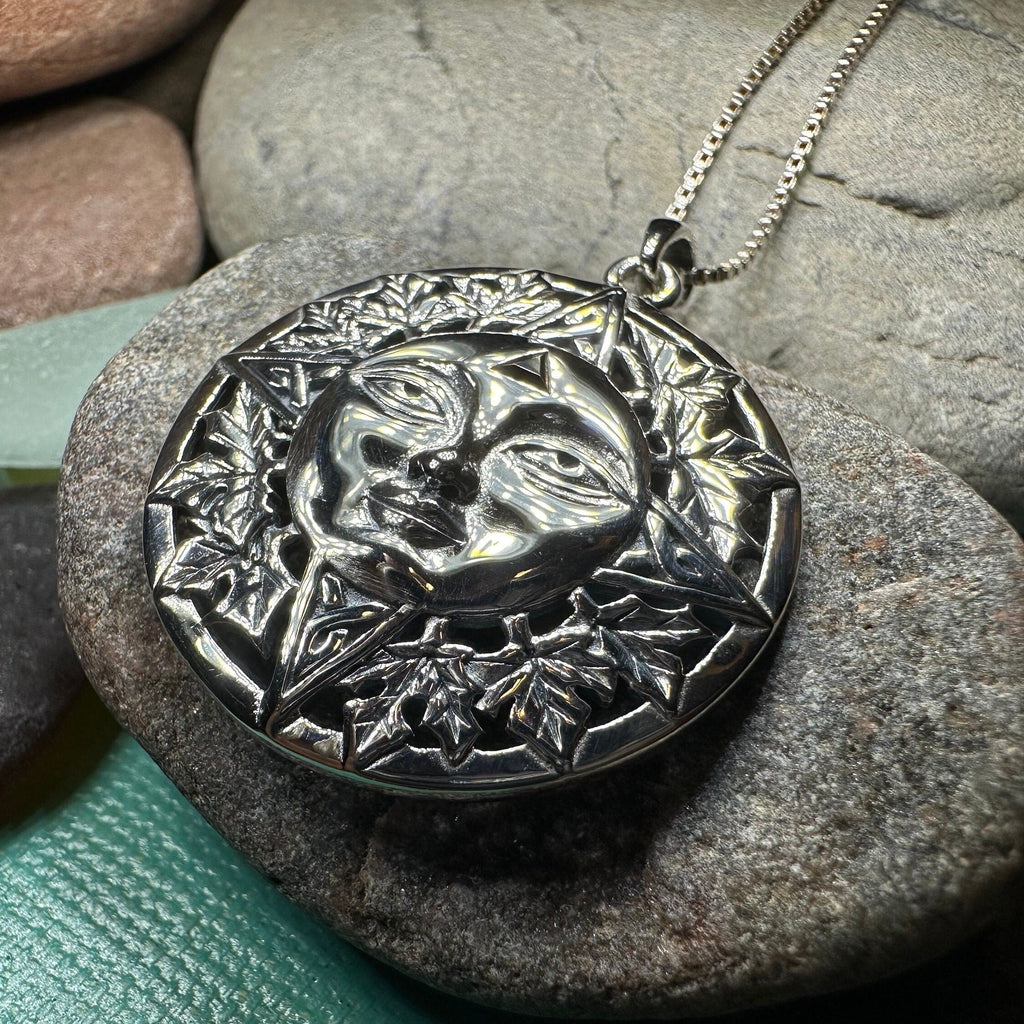 Autumn Celtic Sun Necklace with Garnet Gemstone