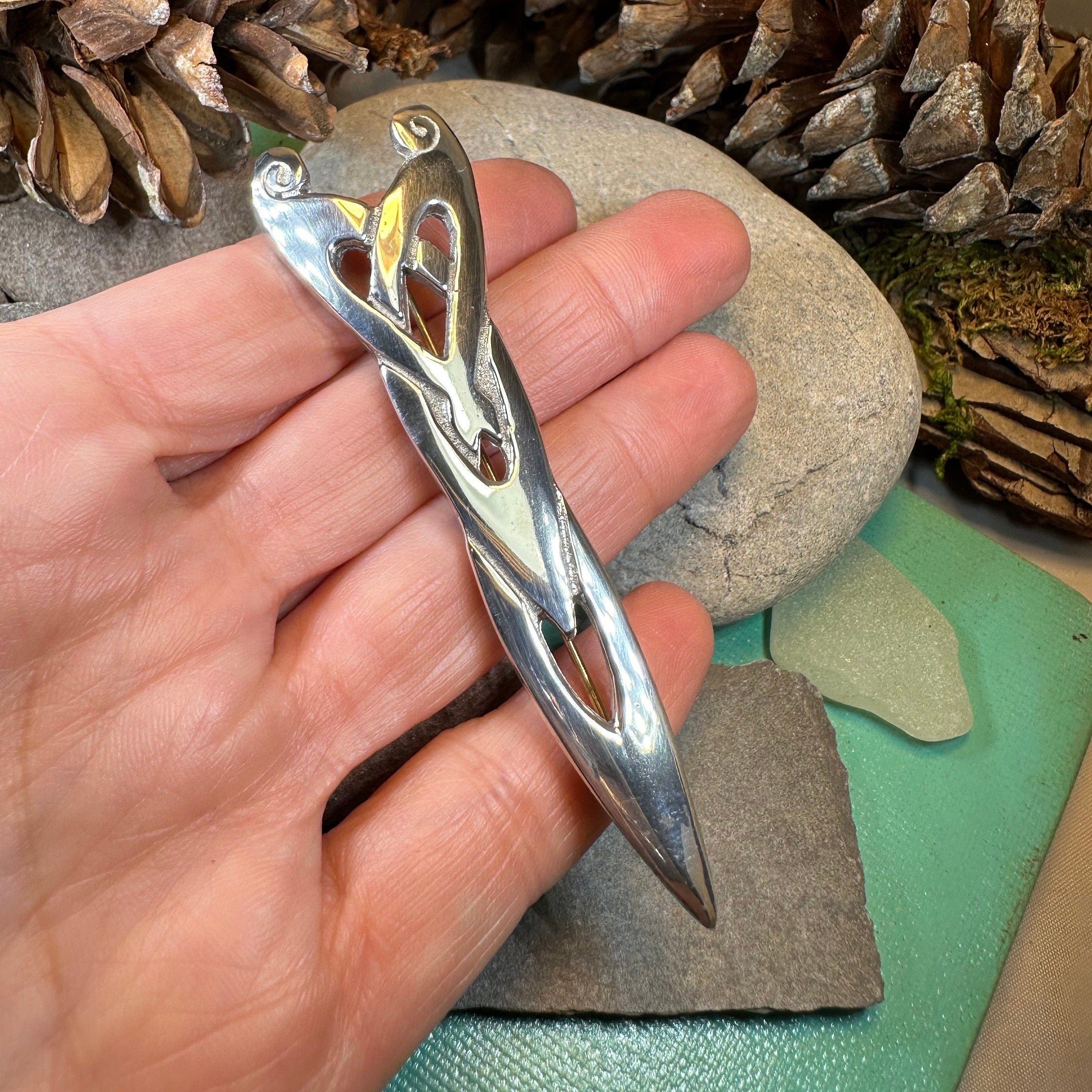 Modern Celtic Kilt Pin - Handmade in Scotland