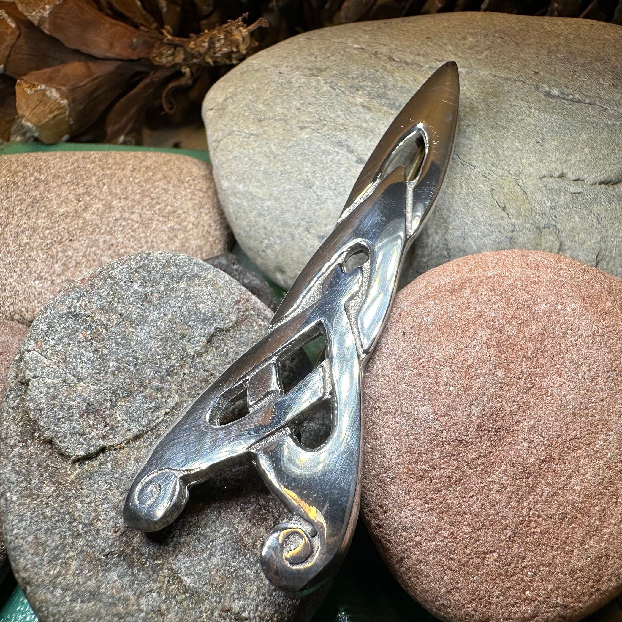Modern Celtic Kilt Pin - Handmade in Scotland