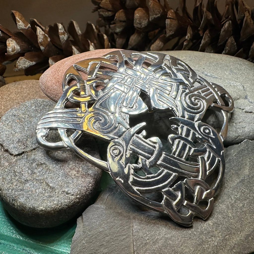 Large Celtic Cara Brooch - Handmade in Scotland