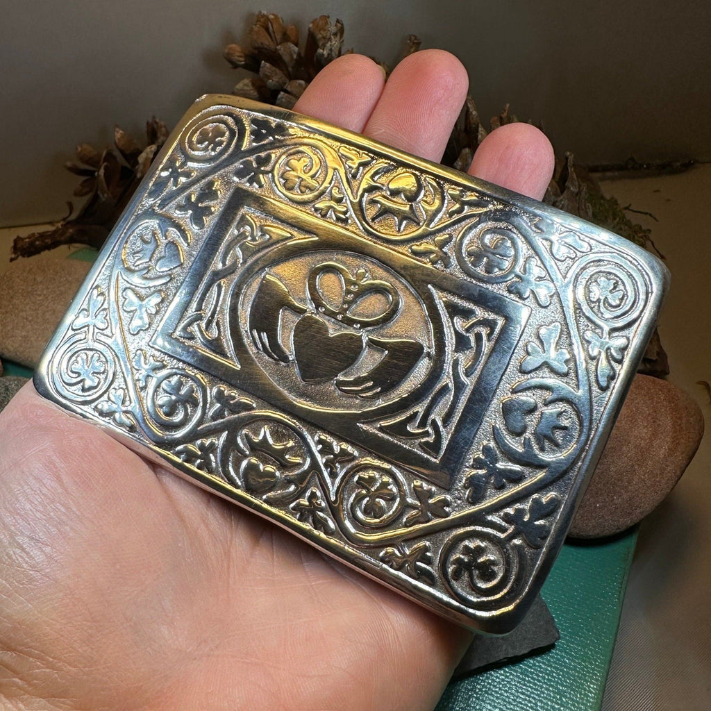 Irish Claddagh Kilt Belt Buckle for Men