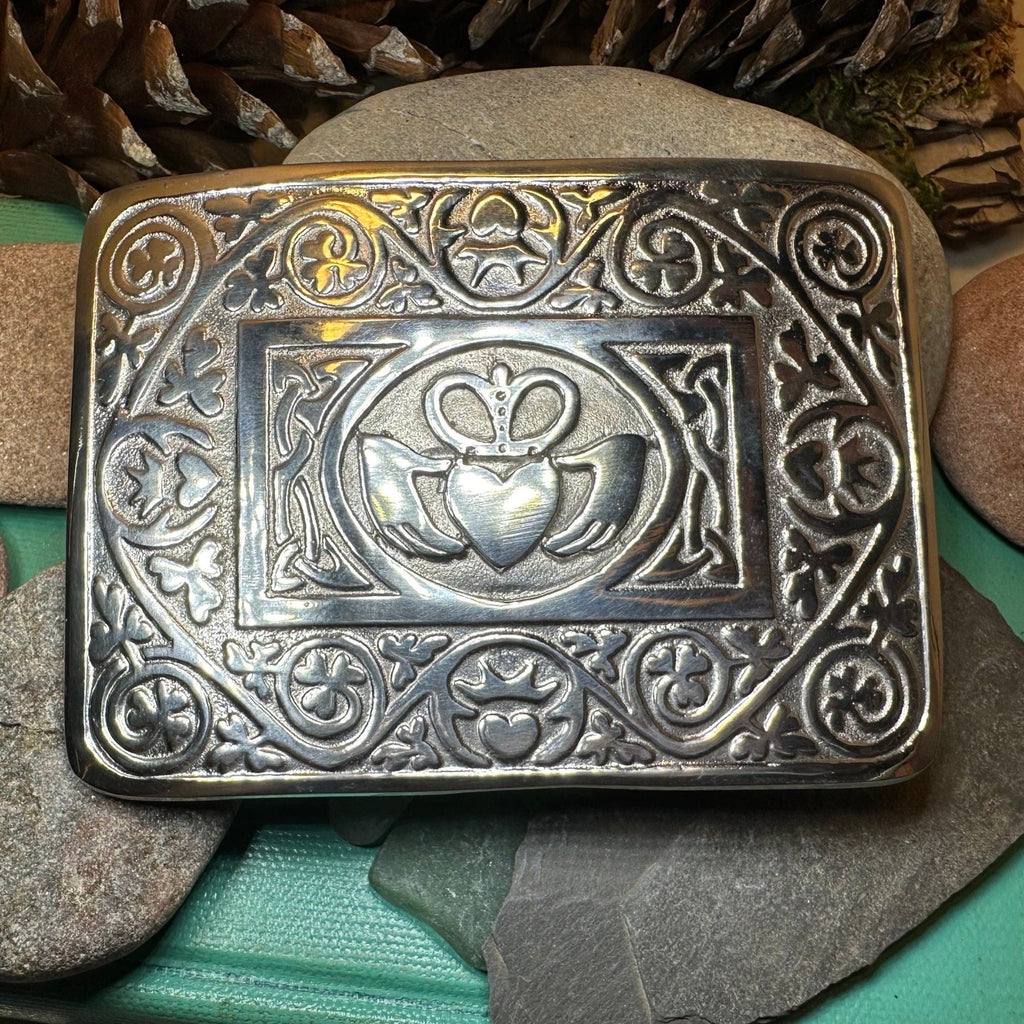Irish Claddagh Kilt Belt Buckle for Men