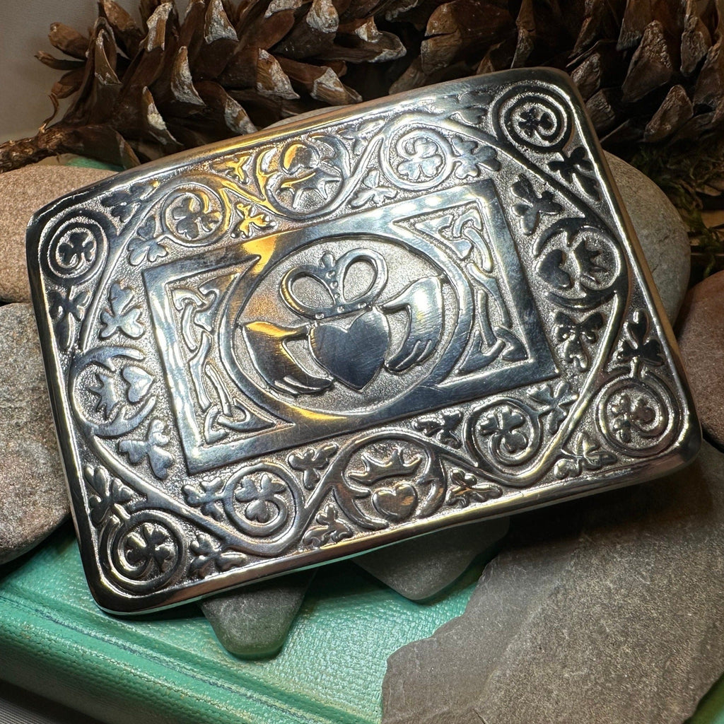 Irish Claddagh Kilt Belt Buckle for Men