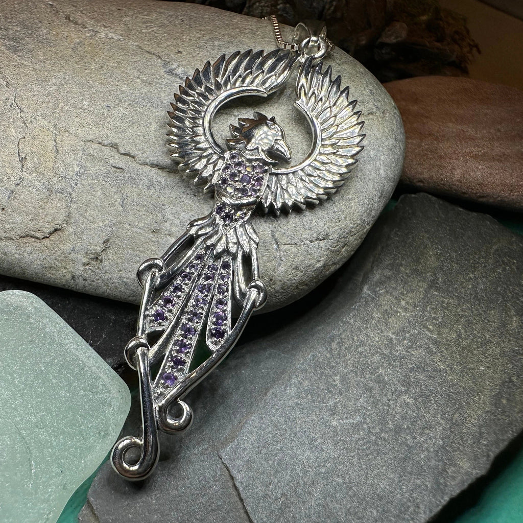 Leigheas Phoenix Necklace in Sterling Silver