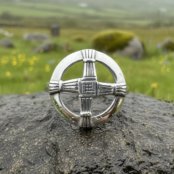 Springtide Irish Saint Brigid's Cross Ring in Sterling Silver