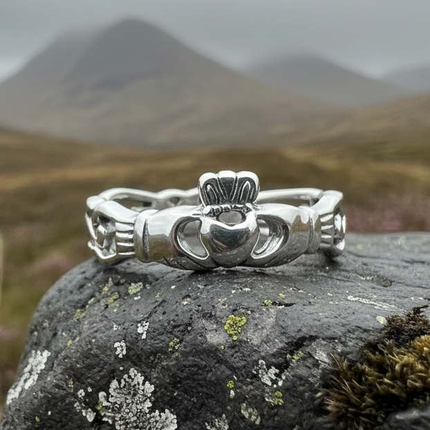 Folklore Irish Claddagh Ring in Sterling Silver