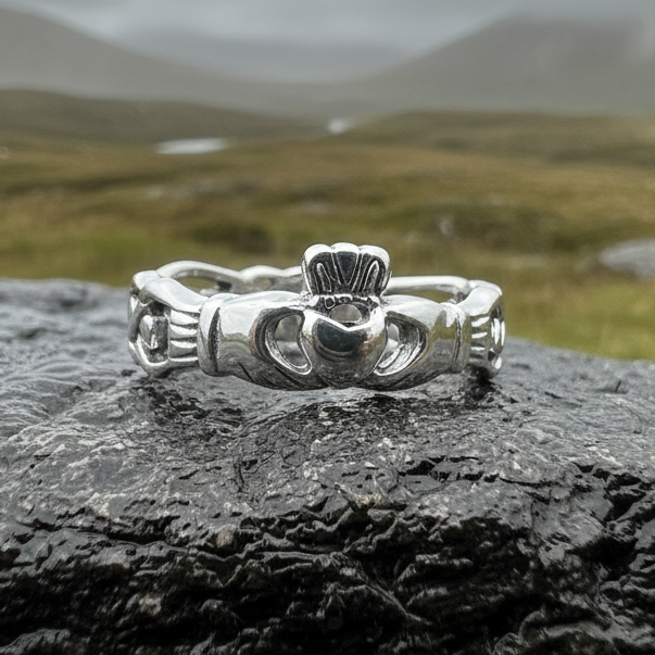 Folklore Irish Claddagh Ring in Sterling Silver