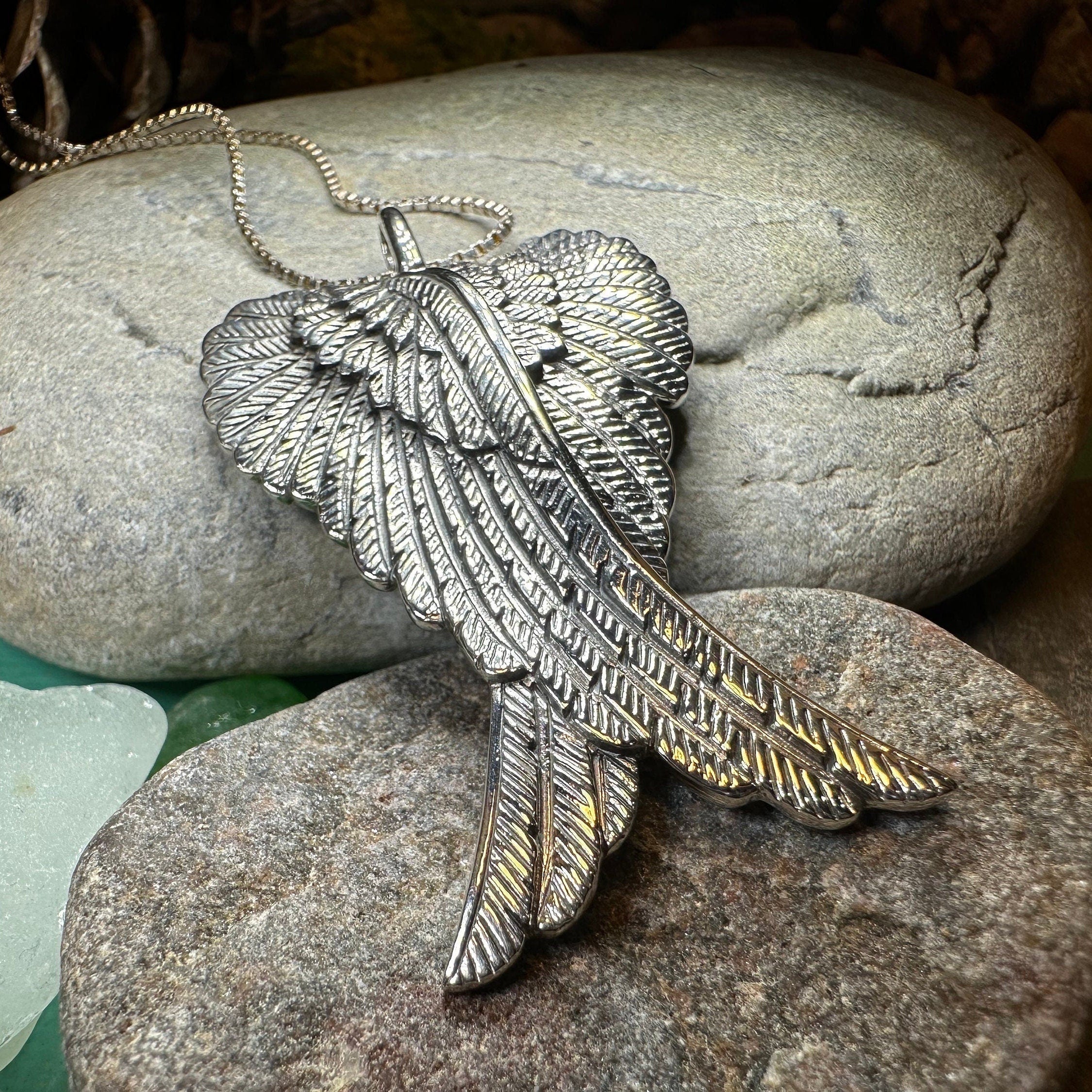 Large Angel Wings Necklace