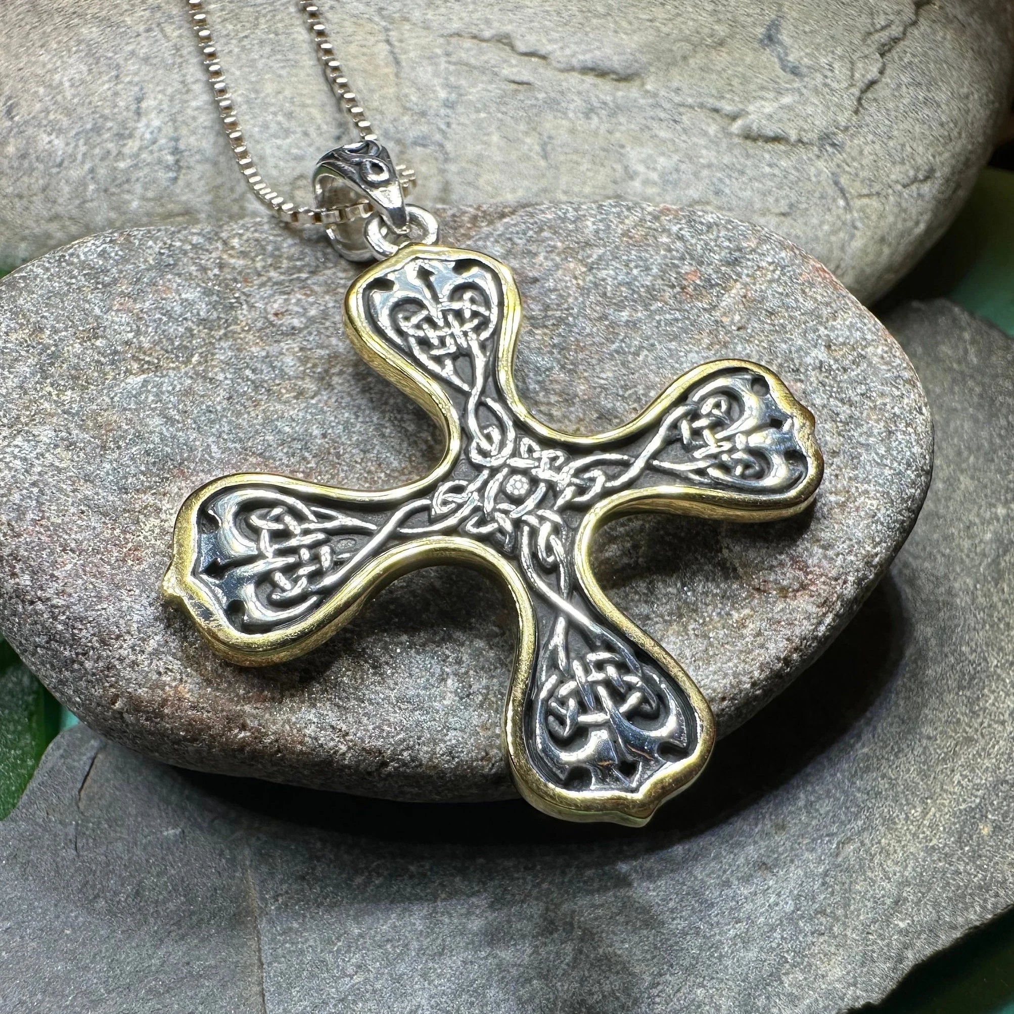 Alfred Celtic Cross Necklace in Sterling Silver