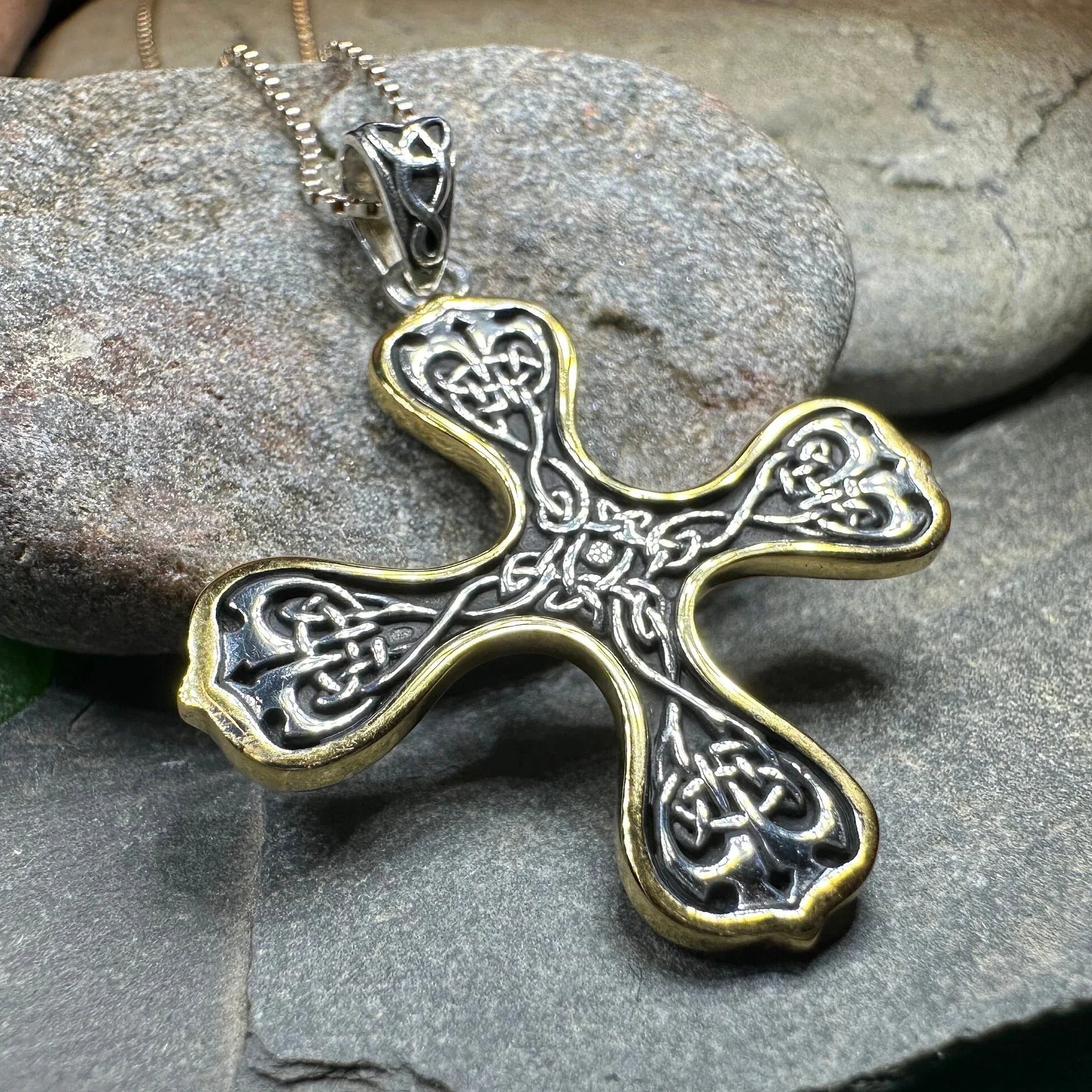 Alfred Celtic Cross Necklace in Sterling Silver