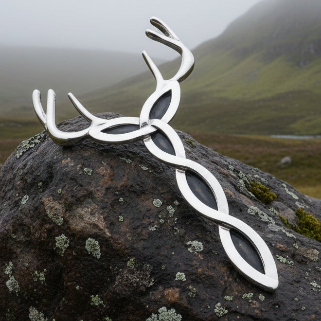 Glen Affric Celtic Stag Kilt Pin