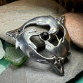 Celtic Dolphin Triskele Brooch - Handmade in Scotland