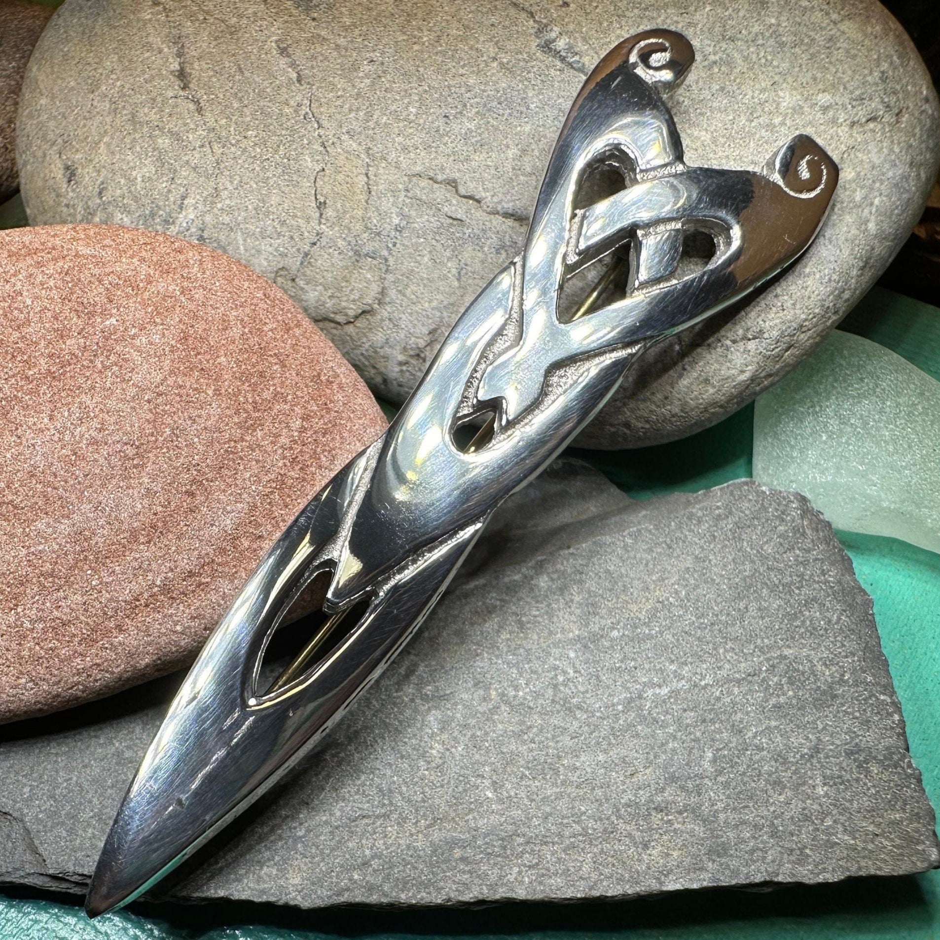 Modern Celtic Kilt Pin - Handmade in Scotland