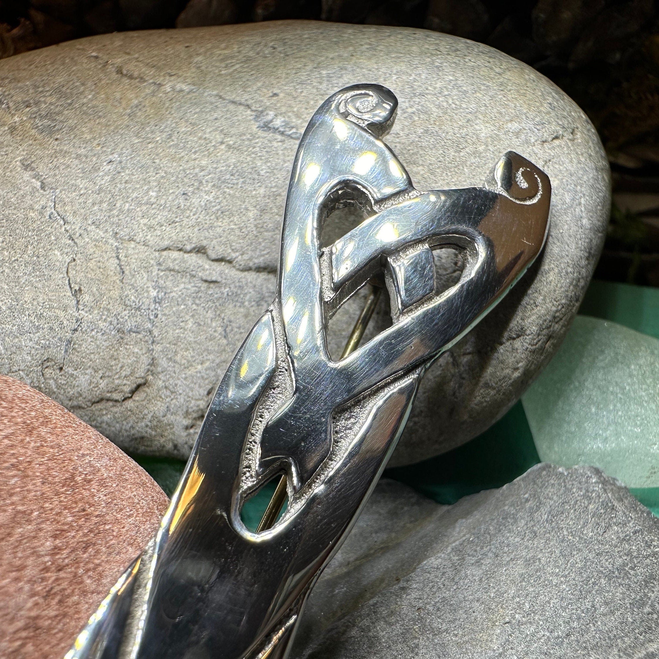Modern Celtic Kilt Pin - Handmade in Scotland