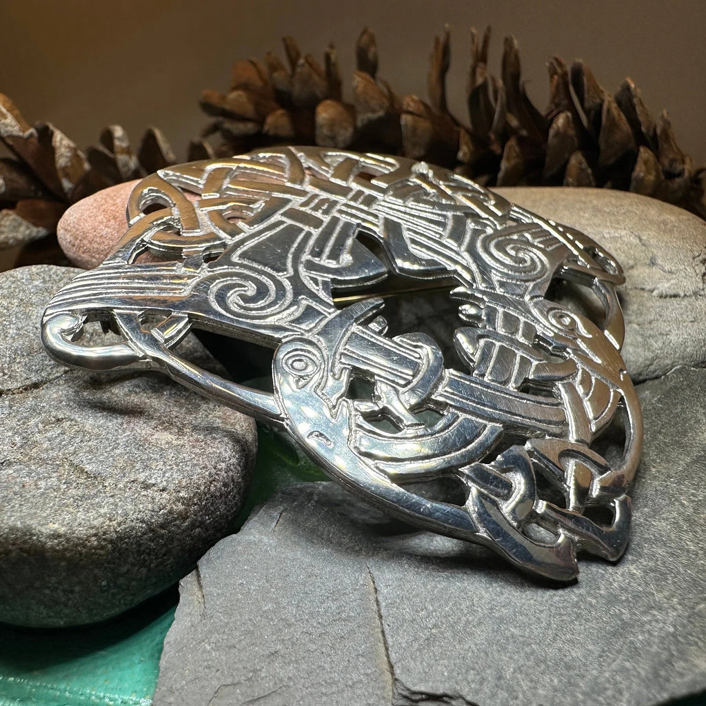 Large Celtic Cara Brooch - Handmade in Scotland
