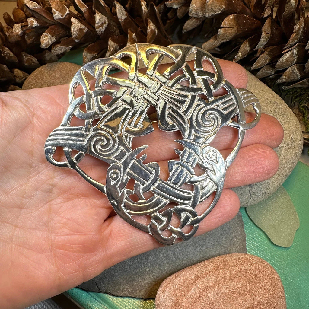 Large Celtic Cara Brooch - Handmade in Scotland