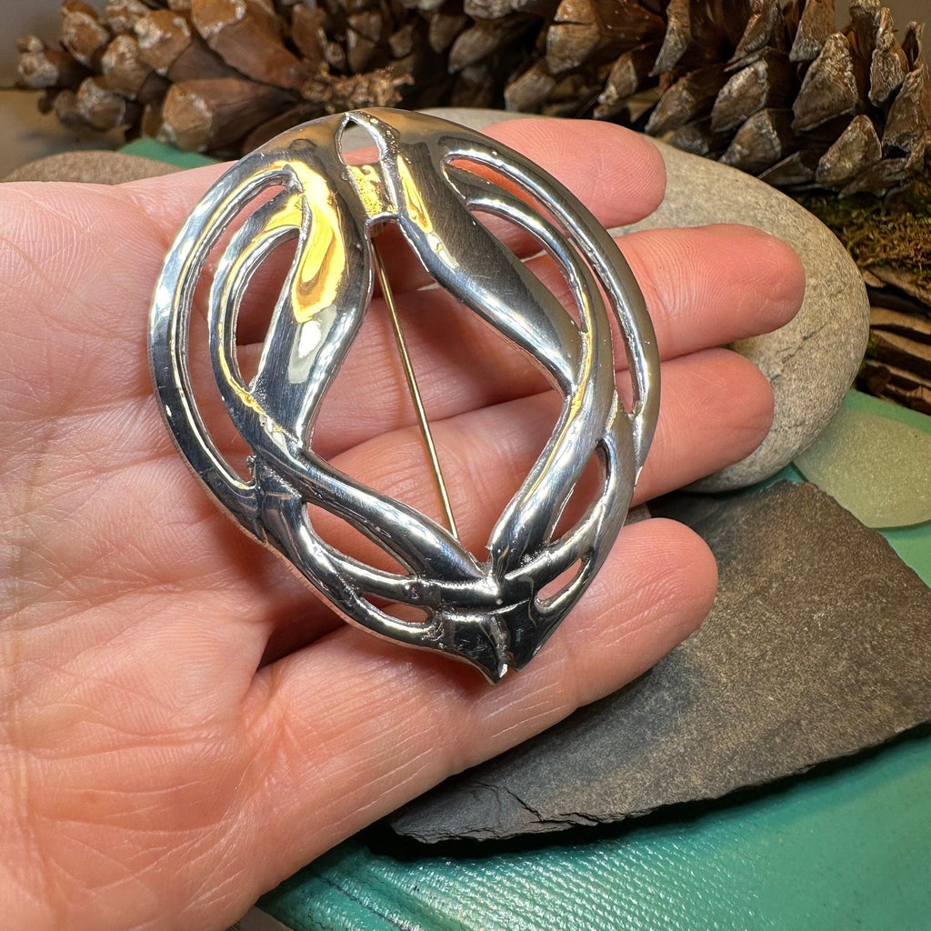 Celtic Knot Tartan Brooch - Handmade in Scotland