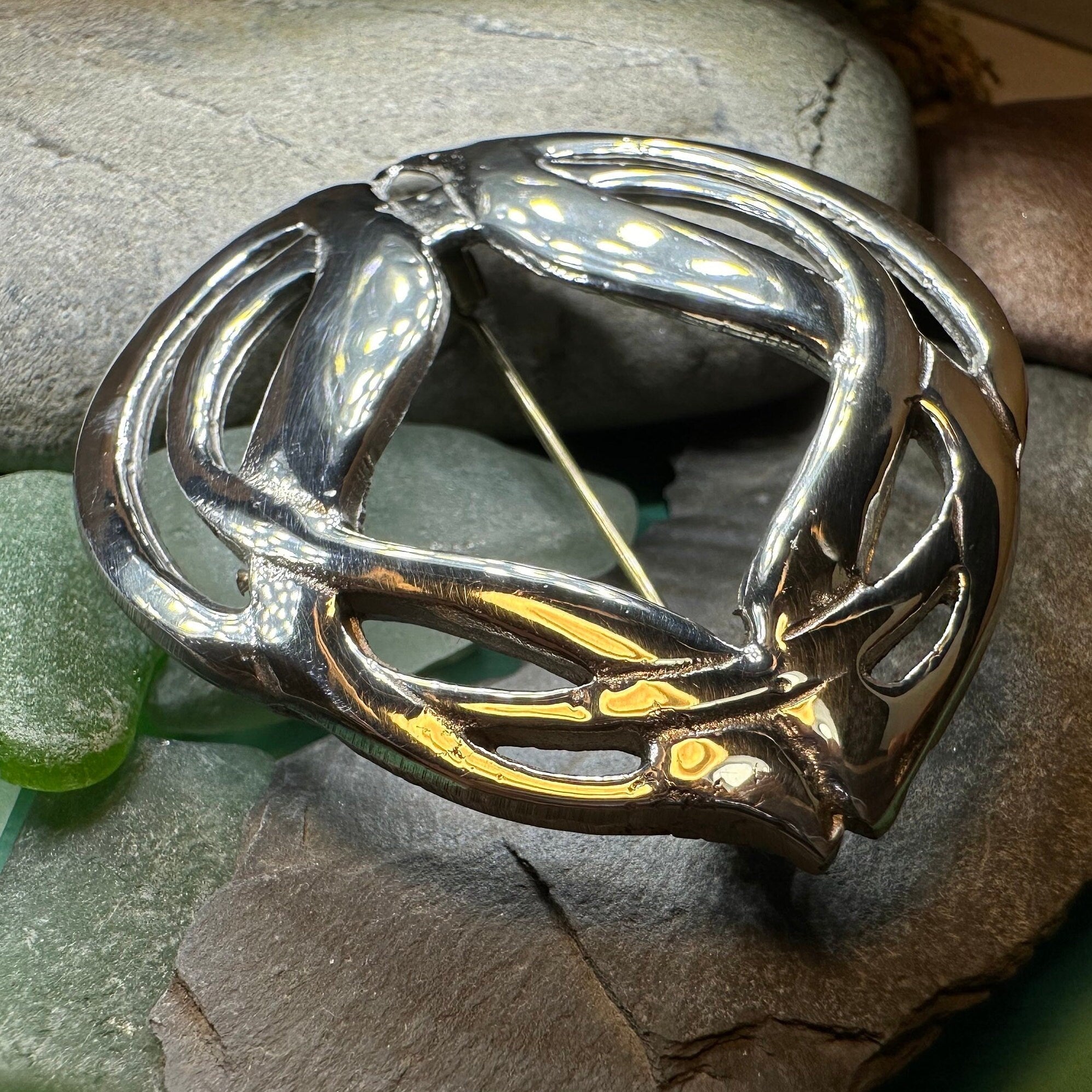Celtic Knot Tartan Brooch - Handmade in Scotland