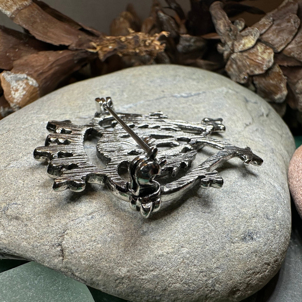 Pewter Thistle Luckenbooth Brooch