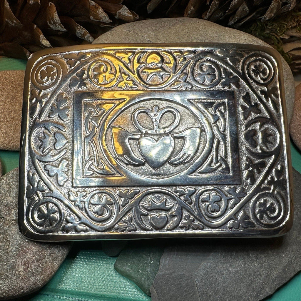 Irish Claddagh Kilt Belt Buckle for Men