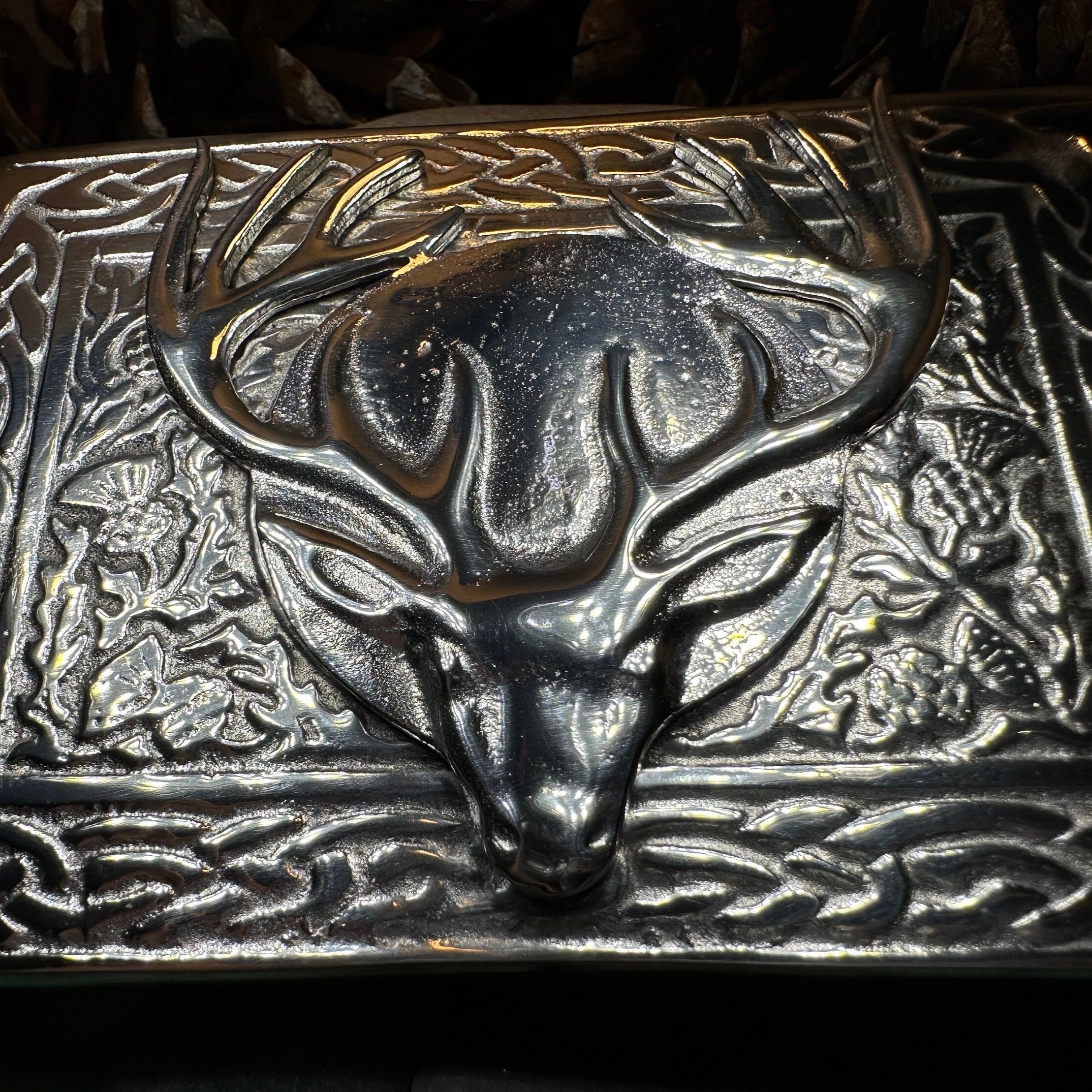 Celtic Stag Kilt Belt Buckle - Handmade in Scotland