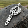 Glorious Rising Phoenix Necklace in Sterling Silver