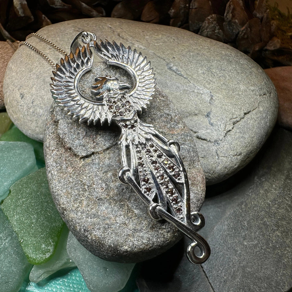 Leigheas Phoenix Necklace in Sterling Silver