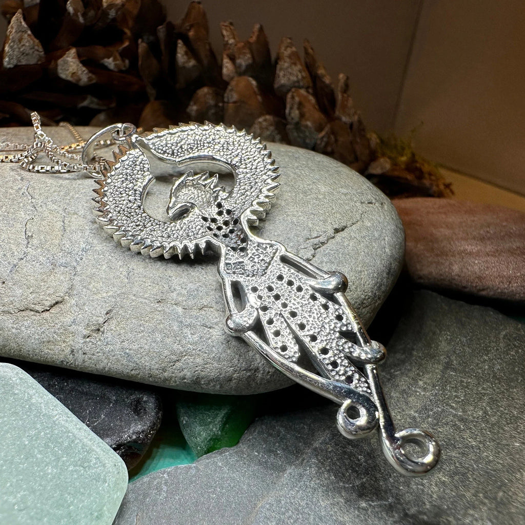 Leigheas Phoenix Necklace in Sterling Silver