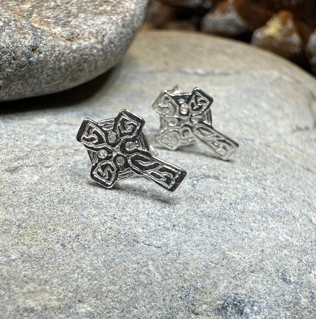 Celtic Cross Stud Earrings