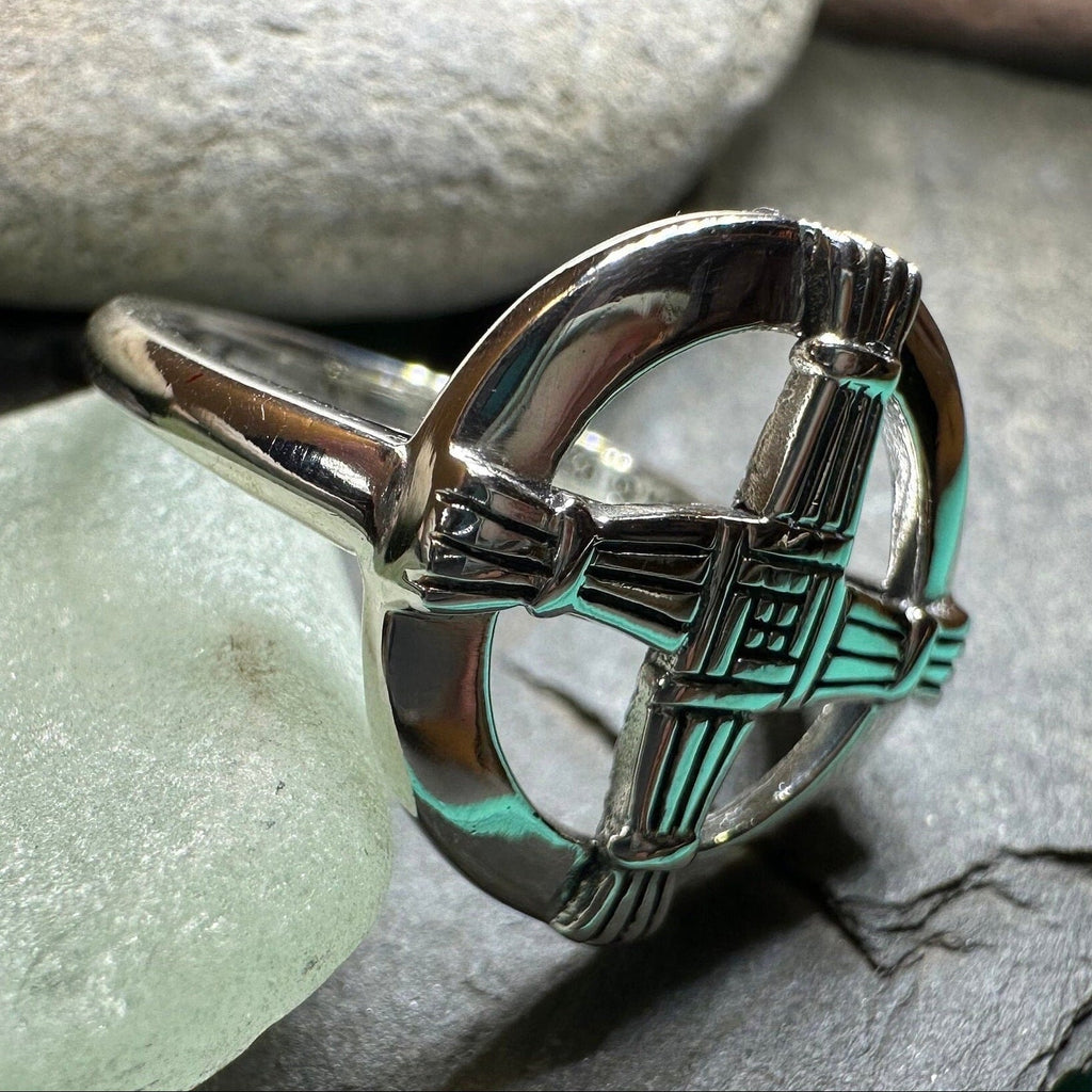 Springtide Irish Saint Brigid's Cross Ring in Sterling Silver
