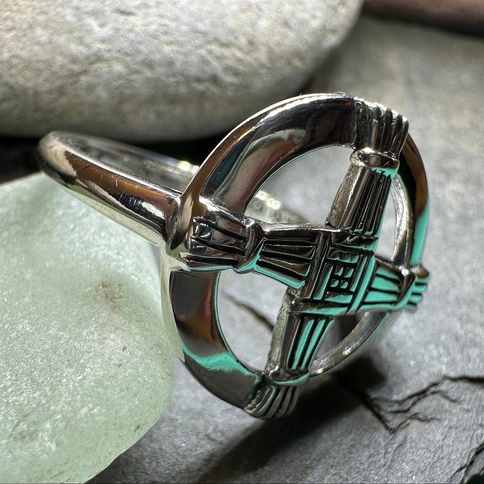 Springtide Irish Saint Brigid's Cross Ring in Sterling Silver