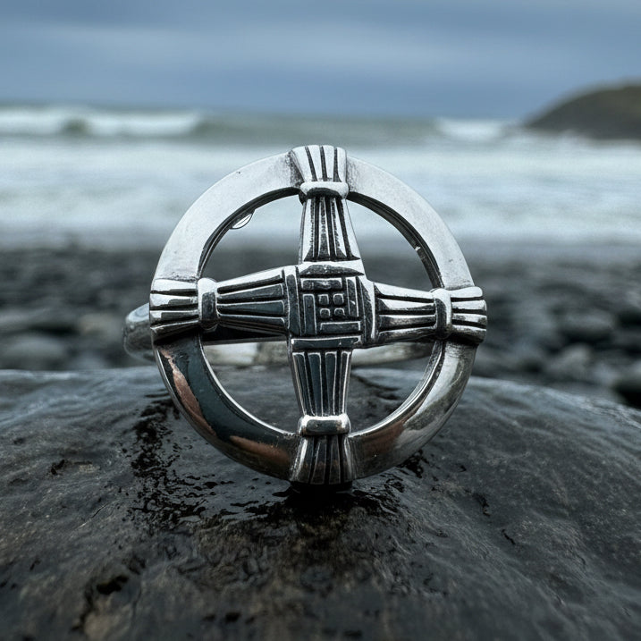 Springtide Irish Saint Brigid's Cross Ring in Sterling Silver