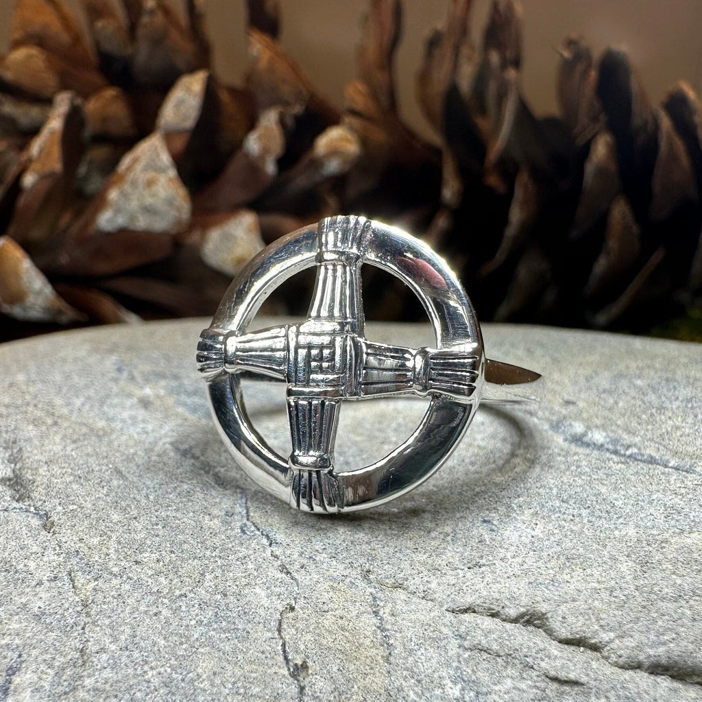 Springtide Irish Saint Brigid's Cross Ring in Sterling Silver
