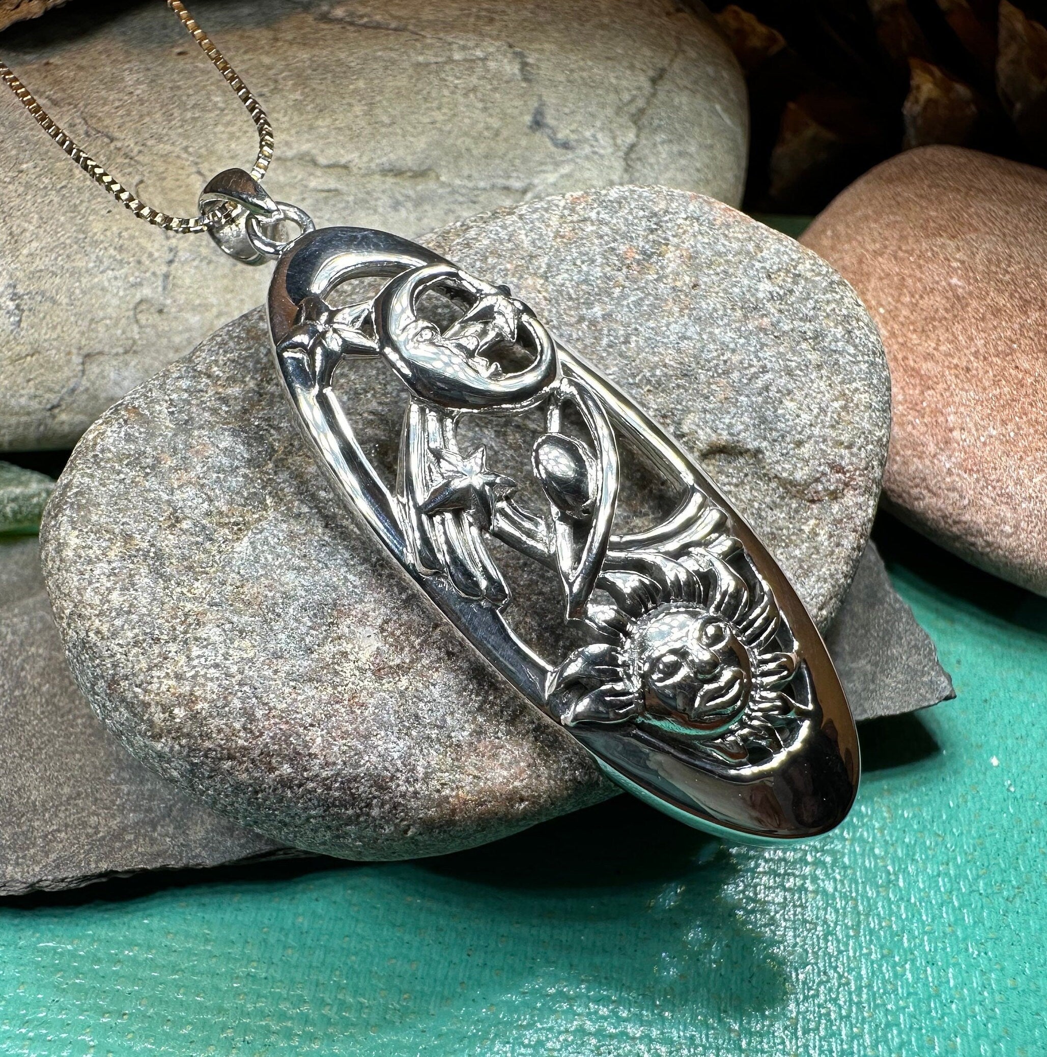 Milky Way Galaxy Necklace in Sterling Silver