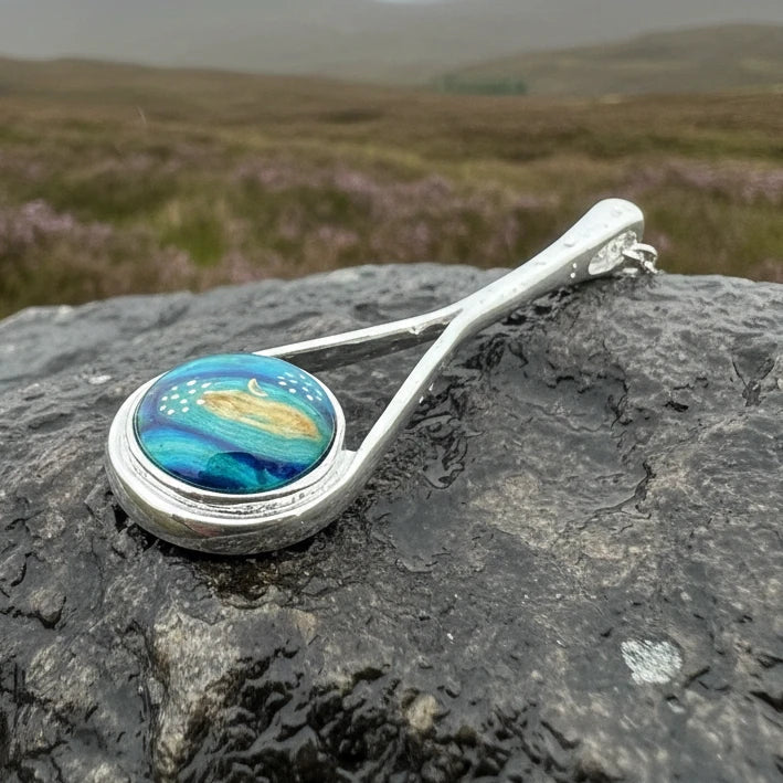 Scottish Raindrop Heathergems Necklace - Handmade in Scotland