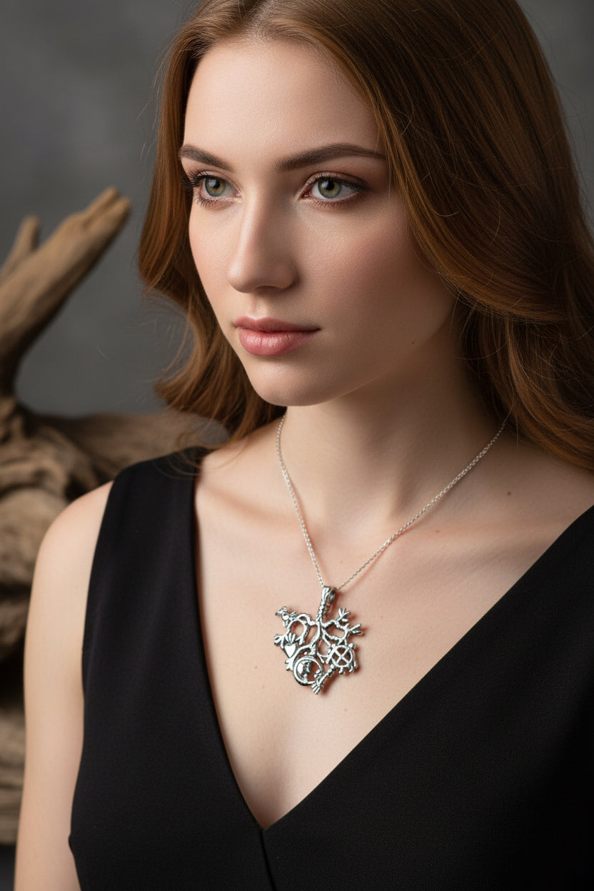 Legendary Italian Cimaruta Pendant in Sterling Silver