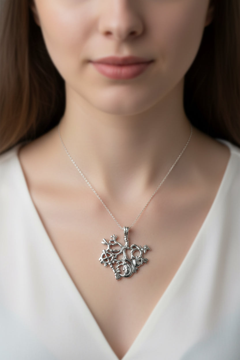 Legendary Italian Cimaruta Pendant in Sterling Silver