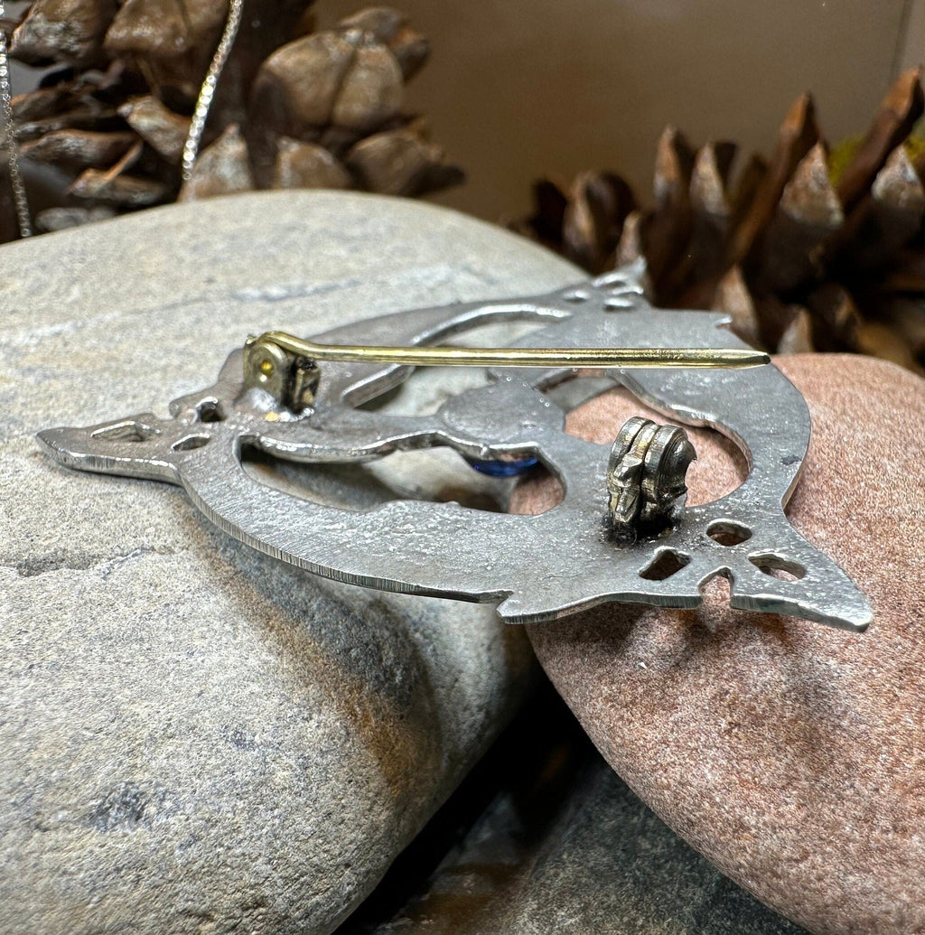 Celtic Dolphin Triskele Brooch - Handmade in Scotland