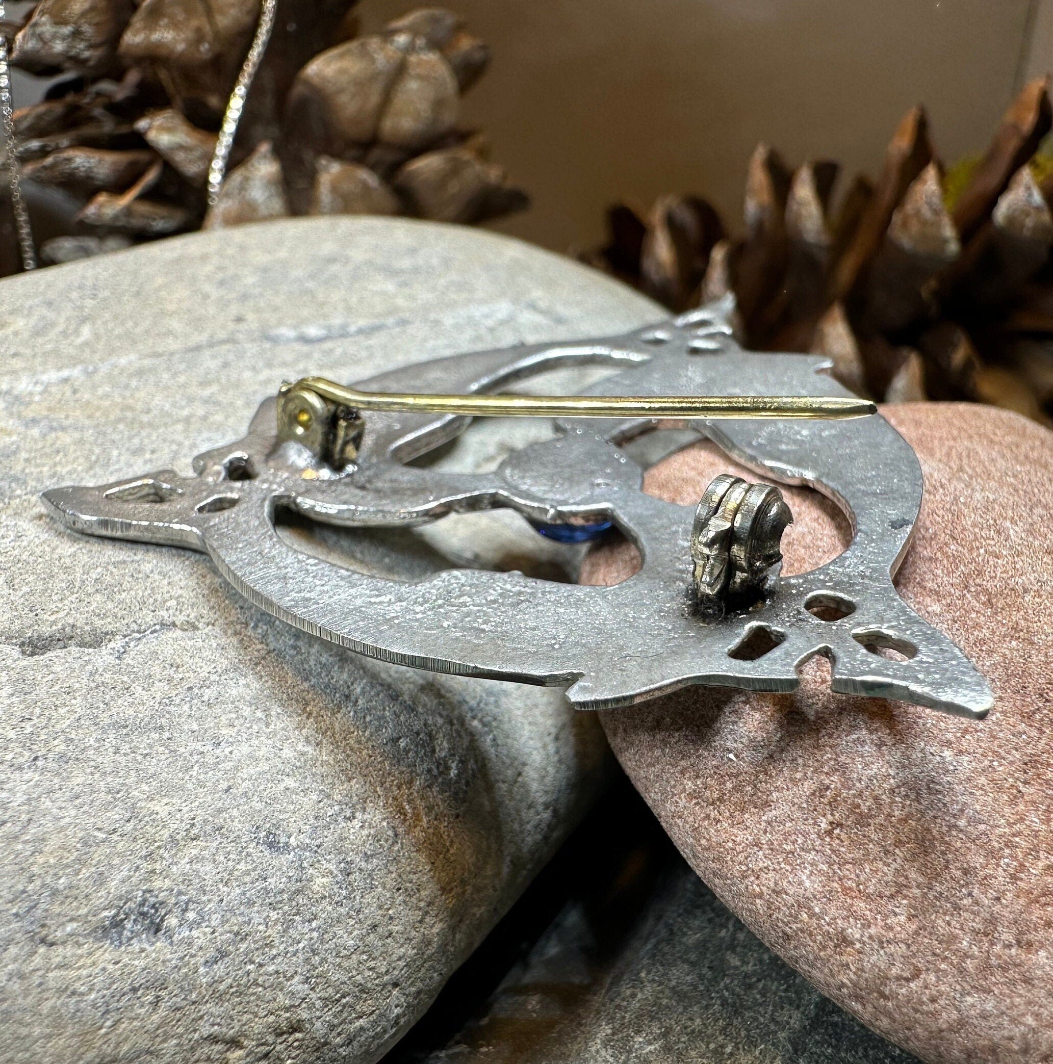Celtic Dolphin Triskele Brooch - Handmade in Scotland