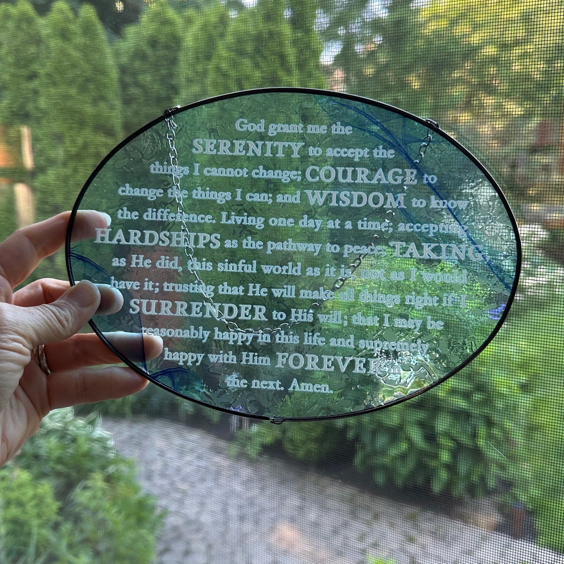 Serenity Prayer Suncatcher