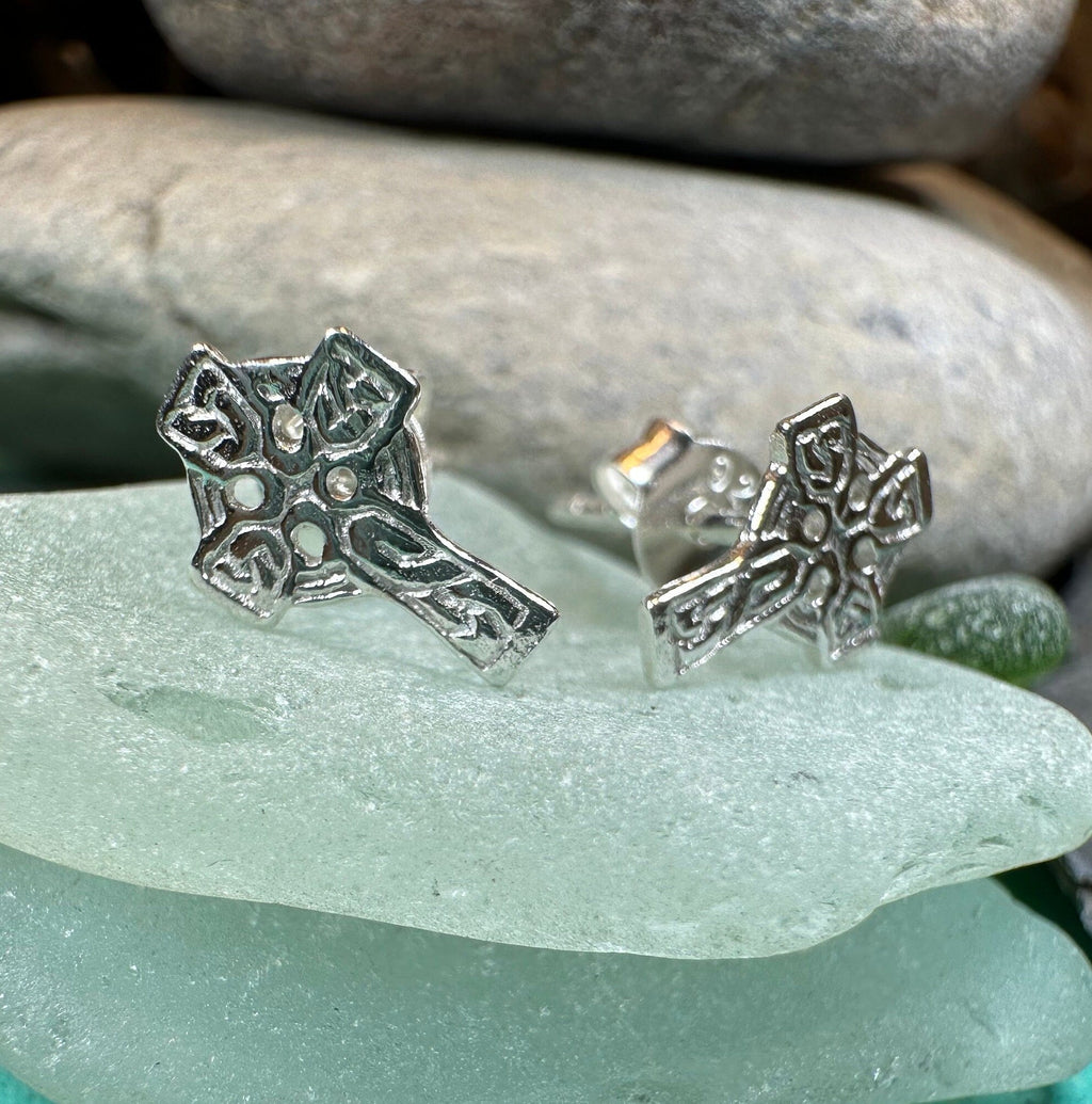 Celtic Cross Stud Earrings