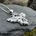 Huelgoat Green Man Moonstone Necklace in Sterling Silver