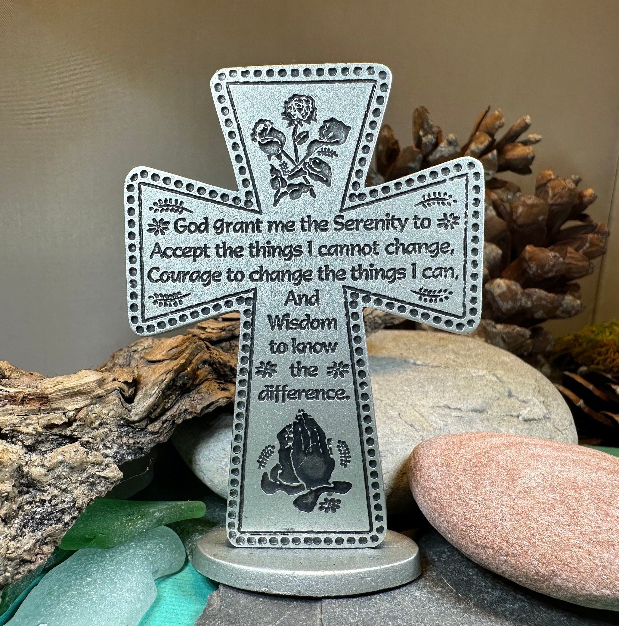 Serenity Prayer Standing Cross