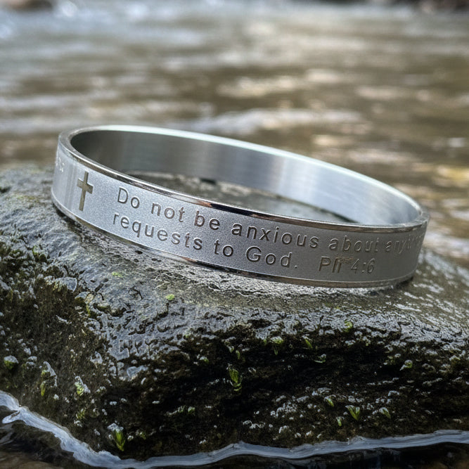 Steel Christian Prayer Bracelet